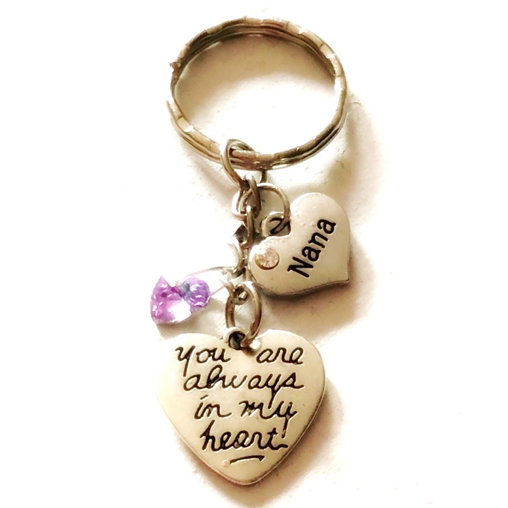 Personalized 🌷Nana Beautiful Silver Keychain Gift